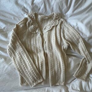 Dôen Martina Crochet Collar Cardigan